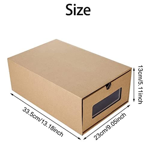 10PCS Cardboard Shoe Box Stackable Storage Box Visual Multi-Purpose Storage Box for Home Office Organization and Storage — view 3