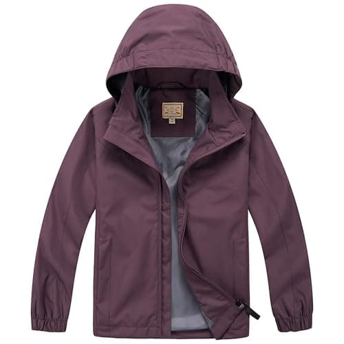 Blu Apparel Kids Waterproof Jacket Childrens Rain Coat ideal for School Coat, Walking Windproof Jacket, Childrens Rain Jacket (UK, Age, 7 Years, 8 Years, Regular, Purple) — view 4