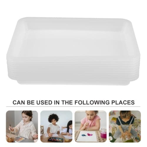 Plastic Art Trays, 10 Pack Stackable Activity Organiser for Kids — view 3