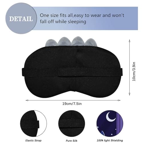 Mezeic Sleep Eye Mask, Cartoon Dinosaur Eye Mask Soft Plush Eye Mask for Sleeping Travel Blockout Sleeping Masks Eye Cover Novelty Cute Animal Eyeshade (Orange Dinosaur) — view 5