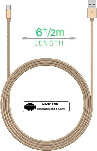 KP TECHNOLOGY Multi Port Fast Charger For Honor Pad 8 / Honor Pad X8 (TYPE C Cable + Dual Port Plug) (GOLD) — view 3
