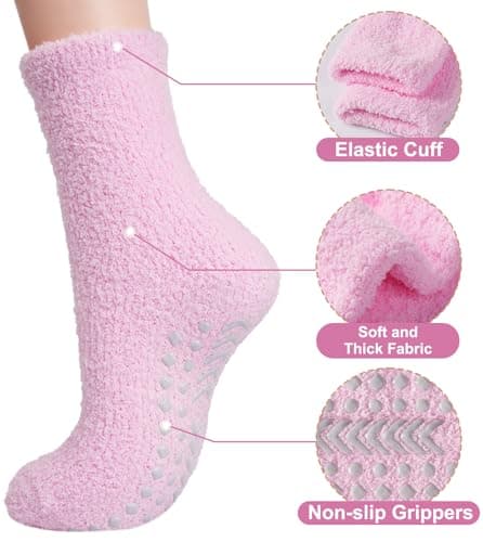 Caldodo Women's Fluffy Slipper Socks, Winter Warm Bed Socks for Ladies — view 5