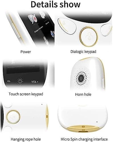 NAKEAH Intelligent Translator Multilingual Simultaneous Offline Chinese English Voice Translator Travel Translator (Color : Red) — view 4