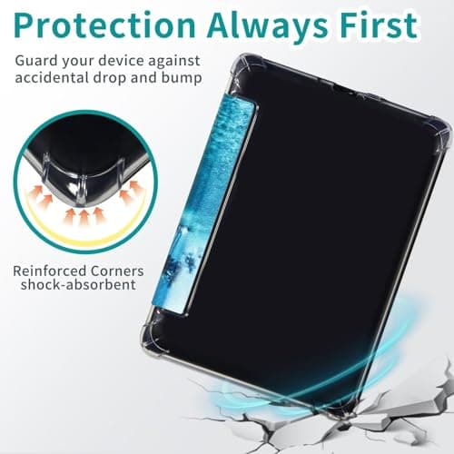 MOKASE Case for 6" Amazon All-New Kindle 11th Generation 2024/2022 Release, Ultra Clear Soft Flexible Transparent TPU Back Shell Cover with Auto Sleep/Wake for 6" Kindle E-Reader, Beach — view 3