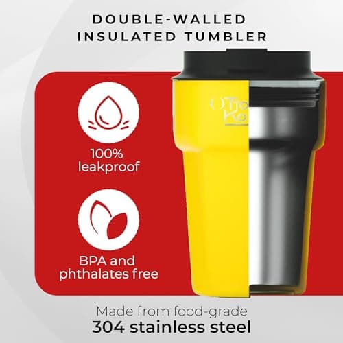 OTTO KONING Travel Mug 350ml (12oz) - Leakproof Insulated Coffee Cup — view 6