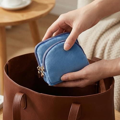 Lumayina 2-in-1 Small Travel Jewellery Organiser, Detachable Velvet Bag Set — view 6