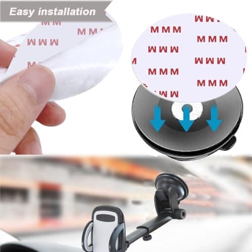 10 Pack 80mm (3.15") Circular Double Sided Sticky Pads, Strong Car Sticky Adhesive Replacement for Car Mount Mounting Holder Disk Windshield GPS Camera Lock Sucker Suction Cup Hook Dashboard Bracket — view 5