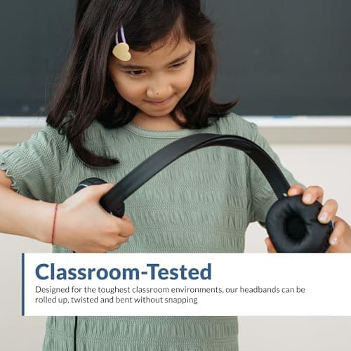 Cyber Acoustics 3.5mm Stereo Headset (AC-5002) with Noise-Canceling Microphone for PCs, Tablets, and Cell Phones in The Classroom or Home — view 4