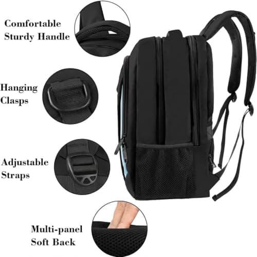 MATEIN Travel Laptop Backpack, Work Bag Lightweight Laptop Bag, Black Blue — view 3