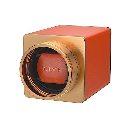 DUKWIN Single Watch Winder Box for 1 Automatic Watches Quiet Motor, 5 TPD