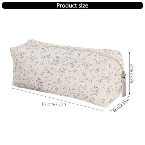 ZWWAAZHF Bows Pencil Case Large Capacity Makeup Bag, Lavender — view 3