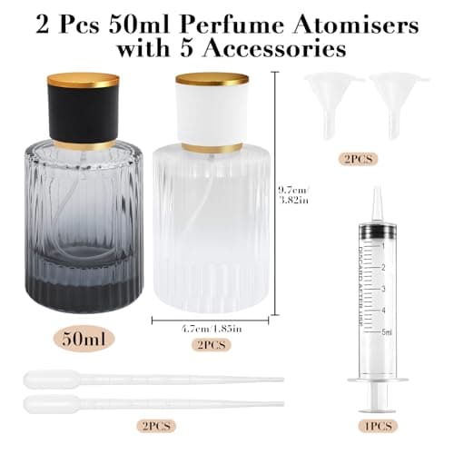 Maxumille 2 PCS Gradient Perfume Bottle Refillable 50ml with 5 Accessories — view 3