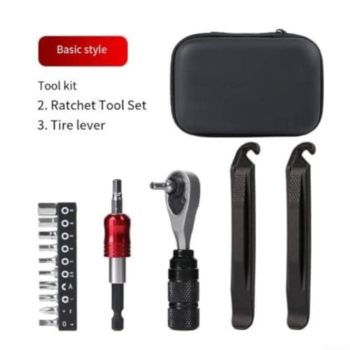 Gdfnmogo Aluminum Alloy Ratchet Wrench Bike Repair Kit with — view 2