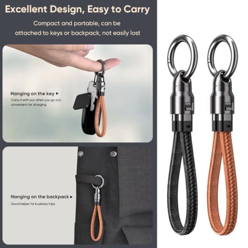 KACCDE Phone Strap and 240W USB C Charging Cable for Travel, Yellow — view 2