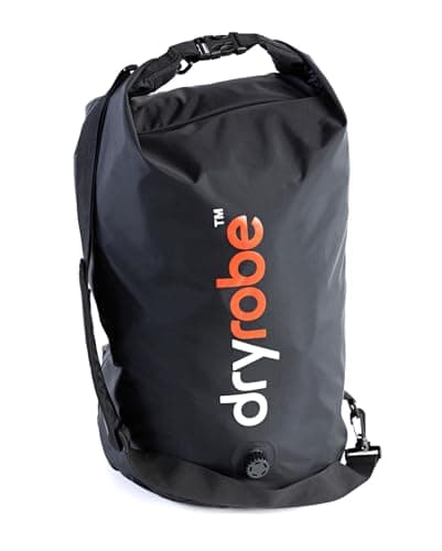 Dryrobe Travel Compression Bag - Large Compact Waterproof Bag for Travel & Sports Storage - Wet Bags for Swimming/Surfing/OCR - Stuff Sack for Wet Clothes with Roll Up Closure - 33 L - Black
