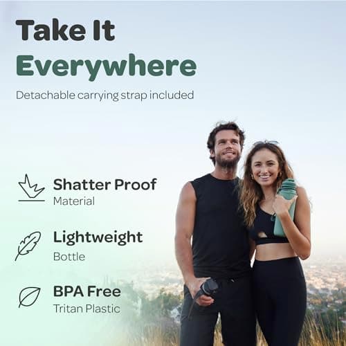 Hydracy Motivational Water Bottle with Time Marker & Fruit Infuser 1 L — view 4