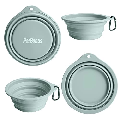 PetBonus 2-Pack Collapsible Dog Bowls, Portable Travel Dog Water Food Bowls — view 5