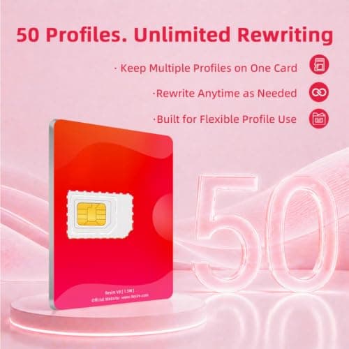 9ESIM V3 Flagship eSIM Card & Reader Kit, Universal SIM-eSIM Adapter for All Smartphones & Android Devices, 1.5MB Storage, 50 Profiles, Premium STK Chip, Pre-Cut for Global Travel USA/Europe/JP/China — view 4