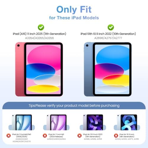 MoKo Slim Case for iPad A16 11 Inch, iPad 11th/10th Gen, Navy Blue — view 2