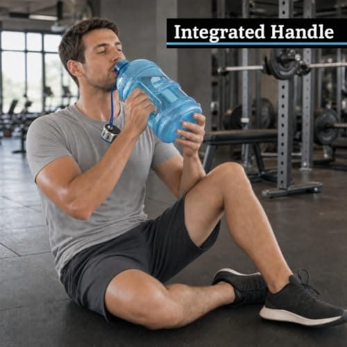 Premier Housewares Versatile Blue 1500ml Sports Drinking Bottle | Ergonomic Handle Sports Drinking Bottle For Gym | BPA Free Water Bottle For Travel | Spacious Water Bottle — view 4