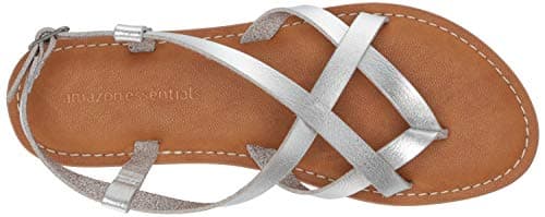 Amazon Essentials Women's Casual Strappy Sandal, Silver, 6 UK — view 5