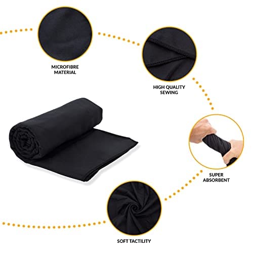 Milestone Camping 20370 Microfibre Towel with Storage Bag Included/Absorbent and Quick Drying/Soft and Lightweight / 120cm x 60cm — view 4