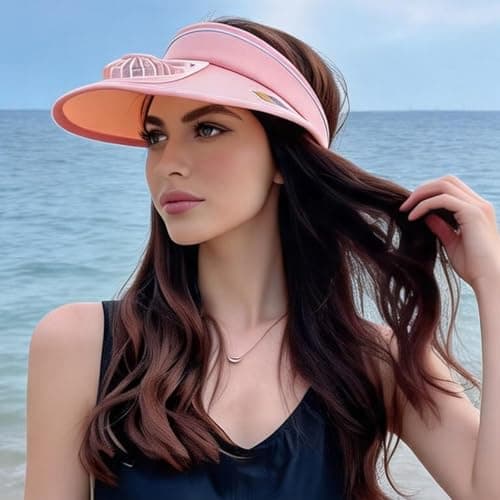 Summer Sun Hat For Women Outdoor Sun Protection Hats Wide Brim Outdoor Sports Hats With Fan Rechargeable Large Brim Cap Breathable Empty Top Travel Summer Hat For Gardening Hiking & Daily Use — view 6
