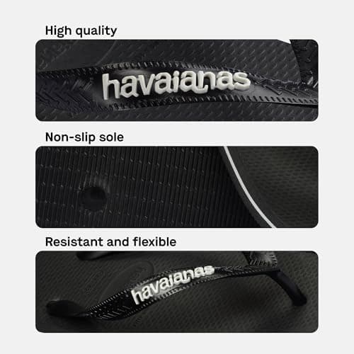 Havaianas Logo Filete Men FlipFlop Black/White/Black 6.5/7 UK — view 4