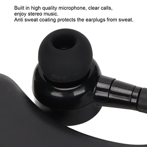 V9 Bluetooth Earpiece, Single Wireless Ear Hook Earphone, 14 Hours Talktime, Noise Cancelling Bluetooth Headset for Sports Driving Business — view 6