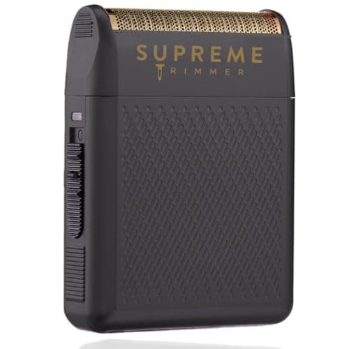 Supreme Trimmer Solo STF101 Men's Single Foil Shaver (150 Minutes Runtime) Wireless Powerful USB C Mini Size Travel Shaver for Hairdressers and Home (Black)