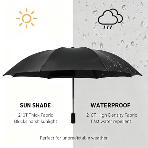 ACEIken Umbrella Reverse Close Folding Windproof Travel Umbrella,106cm Grey — view 5