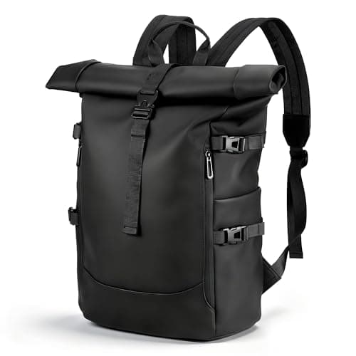 Hahorpa Roll Top Backpack Unisex, 17 Inches Laptop Backpack for Men Women