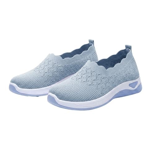 Womens Slip On Trainers Comfortable Walking Shoes Casual Sneakers