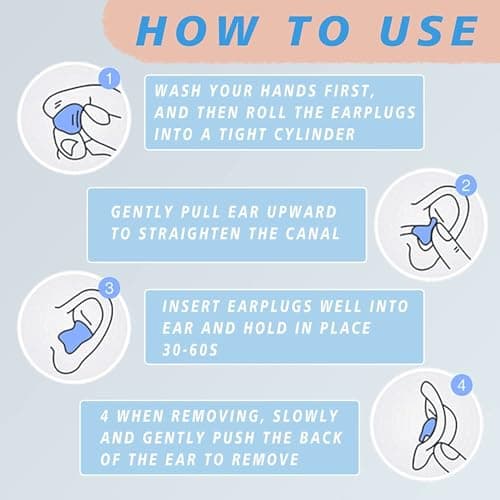 EXGOX 7 Pairs Silicone Ear Plugs for Sleeping Noise Cancelling Reusable Moldable Wax Earplugs for Swimming, Work, Airplane, SNR27dB(Pink) — view 5
