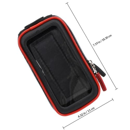 BCOATH Waterproof Bike Phone Bag with Stand, Nylon Front Pouch Black — view 2