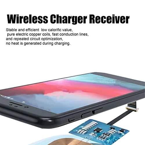 10W Wireless Charging Receiver, Type C Wireless Charger Adapter Chip for Mobile Phones, Foldable Plug & Leather Metal Guard, 85%+ Efficiency, Plug and Play — view 5