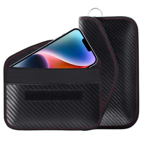 2PCS Faraday Pouch for Car Keys & Phones, RFID Signal Blocker Case