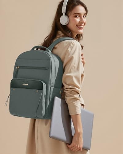 LOVEVOOK Laptop Backpack for Women, 15.6 Inch Rucksack Wok Bag Daypacks — view 2