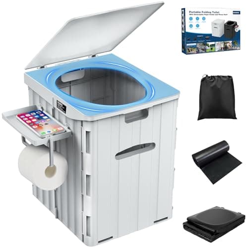 WADEO XXXL Camping Toilet, 400lbs Portable Foldable Potty for Adults