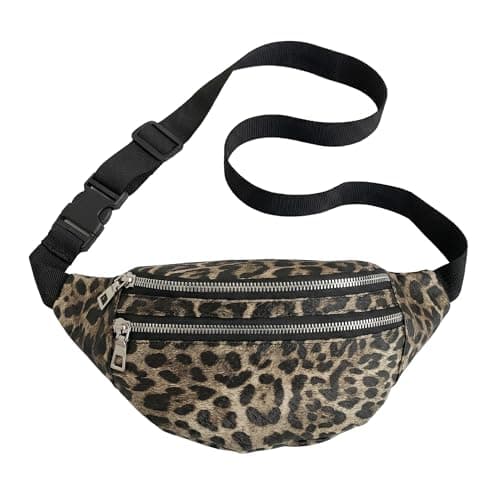 Leopard Print Bumbags for Ladies, Bum Bag Festival with Adjustable Strap