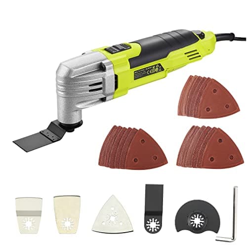 DEWINNER Oscillating Tools, 6 Variable Speeds 0-23000RPM Multi-Tool 300W, Accessories with Multi-Function Attachment Blades