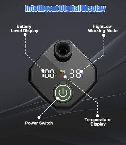 Portable Shower for Camping with Temperature Display: 6000mAh Shower Pump — view 4