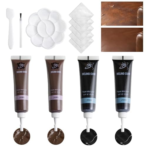 4PCS Leather Repair Kit Black Brown Vinyl Repair Kit Leather Filler Repair