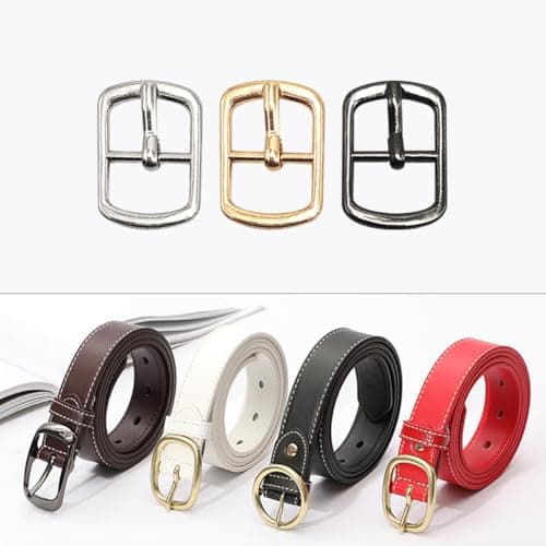 FSSTUD 20 Pcs Small Metal Roller Buckle Single Prong Belt Mini Sewing Webbing Adjustable Shoe Replacement Hardware Pin Center Bar for DIY Craft Golden — view 3