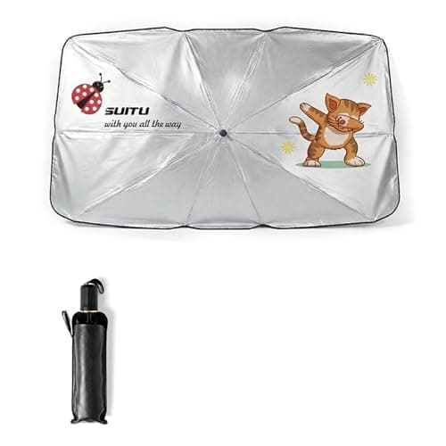 Car Sunshade Umbrella with Upgraded Straps and Oversized Storage Pouches for Travel Use Car Shade Umbrella — view 6