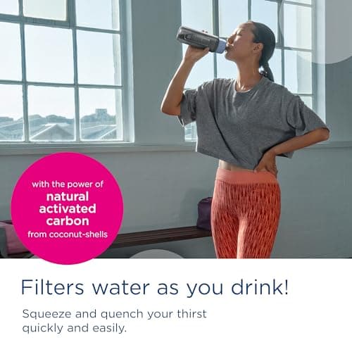 BRITA Sports Water Filter Bottle Model Active (600ml), 2x MicroDisc Filters — view 2