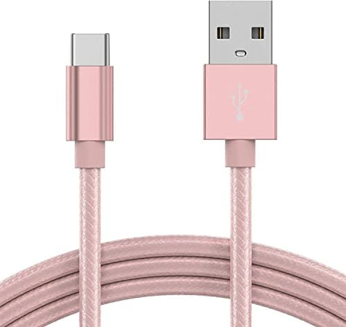 KP TECHNOLOGY Multi Port Fast Charger For Honor Pad 8 / Honor Pad X8 (TYPE C Cable + Dual Port Plug) (ROSE GOLD)