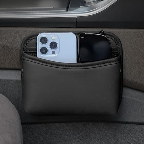 Automotive Consoles Organizers - Small PU Leather Auto Organization, Car Bag Organizer for Front Seat and Console, Easy to Use Vehicle Storage Tool, Multi-Pocket Accessory for Travel, Road Trips — view 4