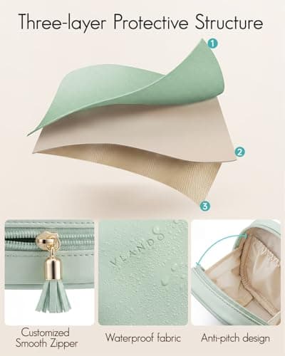 VLANDO Travel Makeup Bag, Small Makeup Bag for Weekend Breaks and Travel — view 6