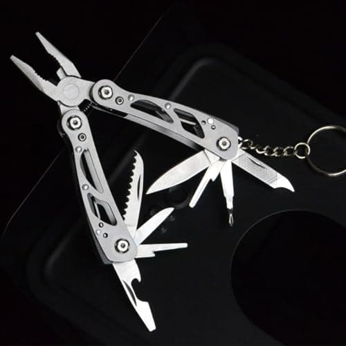 LZZEM 12-in-1 Stainless Steel General Plier Mini Multitool Plier Set Floding Plier with Nylon Pouch Self-Locking Multitool Pliers Multi-Tool for Outdoor Camping Fishing Hiking — view 4